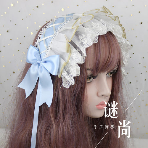原创手作天使柄/天使之书洛丽塔kc小物Lolita发带bnt颈链手袖花丸 - 图2