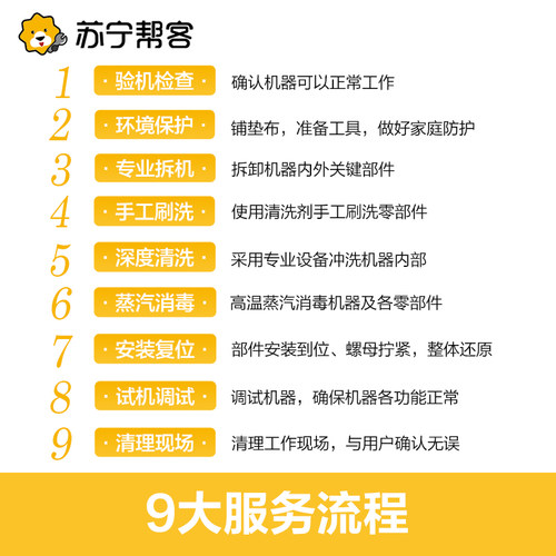 5台空调清洗服务中央空调挂机柜机苏宁帮客上门家电深度清洗杀菌-图3