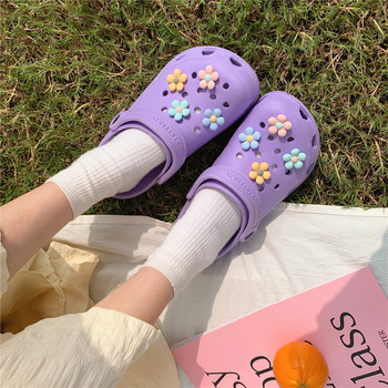 Croc shoes women's ins trendy summer outdoor couple beach shoes men's non-slip Baotou cute nurse shoes non-slip