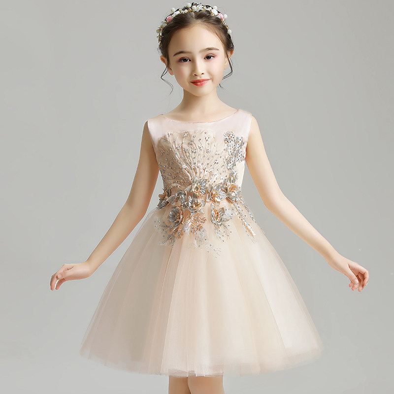 女童礼服公主裙花童婚纱走秀儿童钢琴演出服主持人晚礼服洋气秋冬,淘宝优惠券,粉丝福利购,淘宝优惠卷