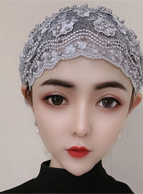 2021春夏薄款钉珠立体花朵帽子女