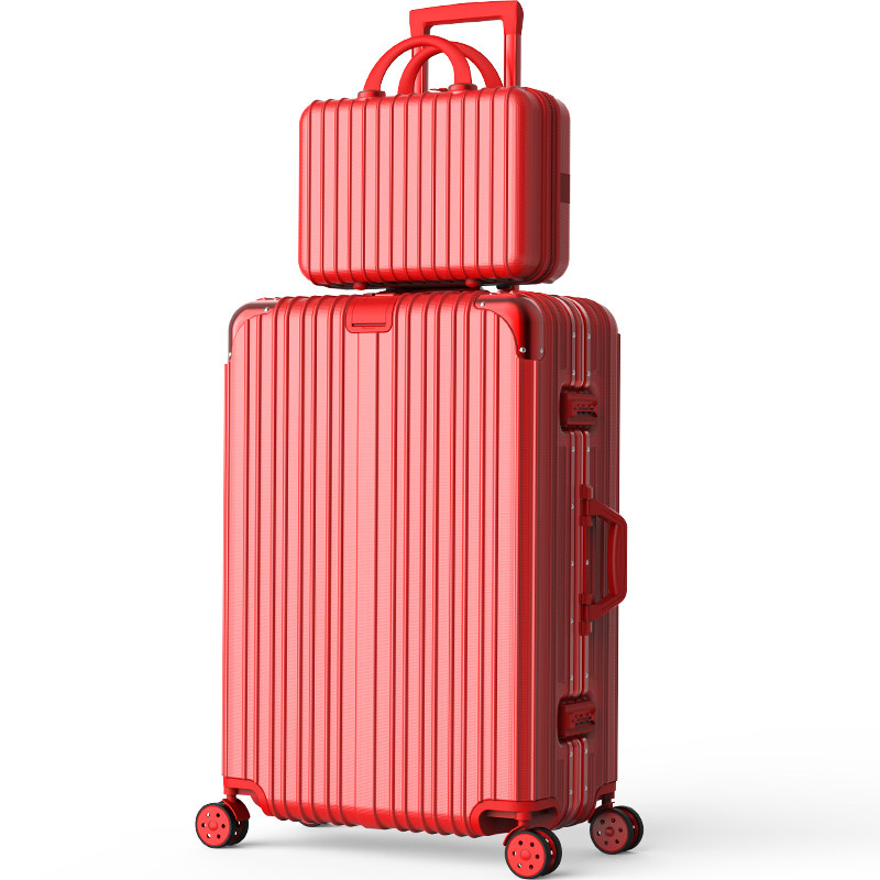 红色新娘嫁妆结婚婚礼婚嫁拉杆箱子 马菲尼旅行箱