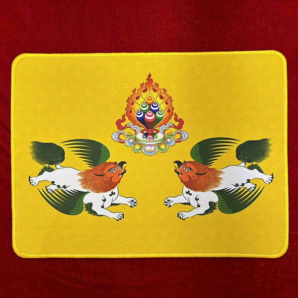 青海博物馆文创 吉祥八宝鼠标垫 创意防滑锁边垫制作小号定制包邮