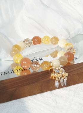 天然水晶捕梦网手链甜美送女生