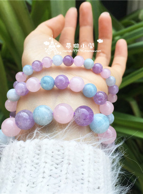甜美梦幻水晶手链天然