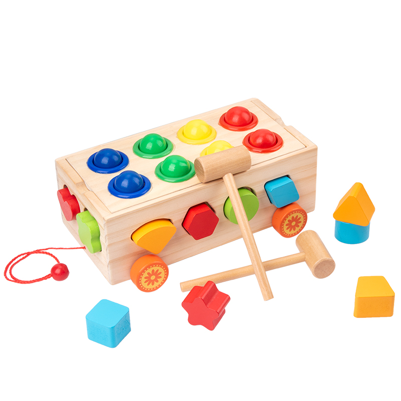 宝宝早教益智玩具几何形状配对颜色认知六面体智力盒幼儿立体积木 - 图3