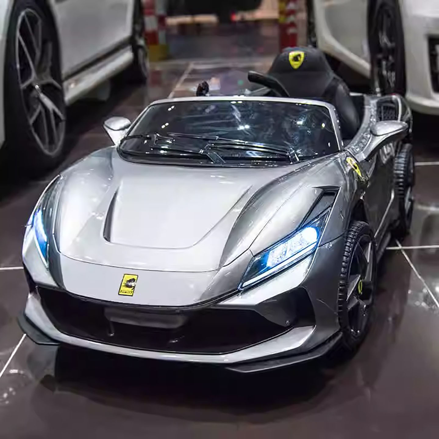 法拉利儿童电动汽车2026新款四轮遥控跑车可坐人小男孩女宝宝玩具 - 图3