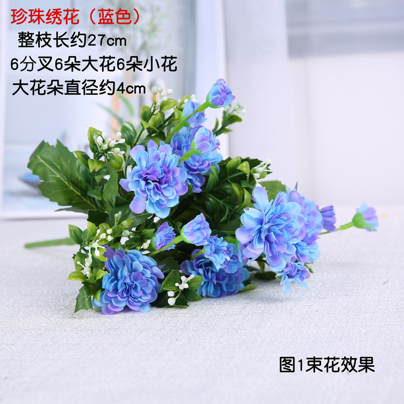 单支假花仿真花束百合玫瑰向日葵插花手捧花绢花摆件拍照摄影道具-图3