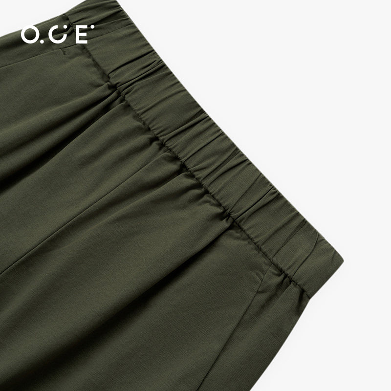 oce纯色2021秋季新款宽松宽腿裤 oce休闲裤