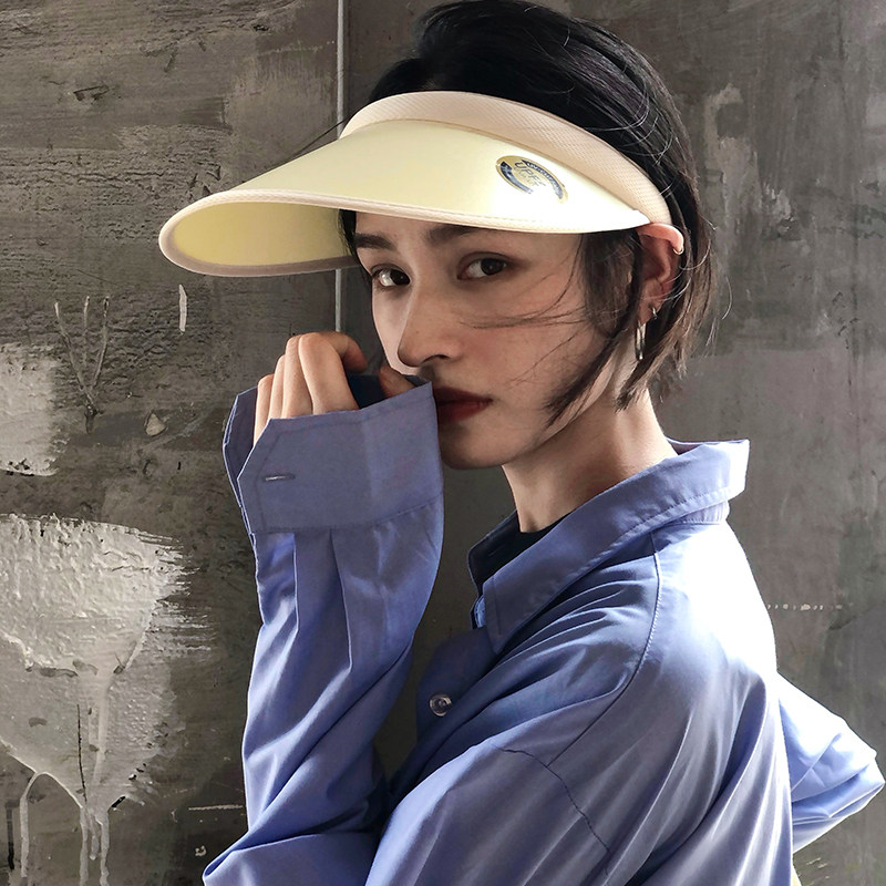 晚晚同款夏季大帽檐遮阳帽子女UV防紫外线户外骑行遮脸空顶防晒帽_虎窝淘