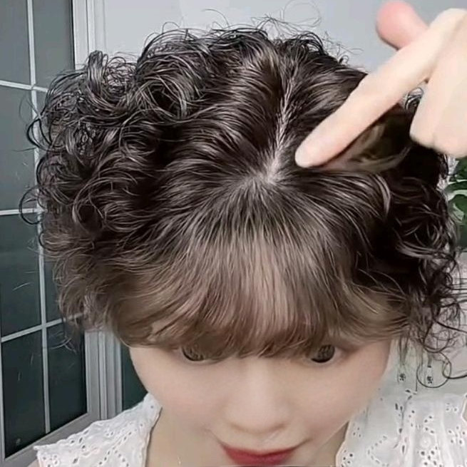 中老年假发卷发片头顶补发片女遮盖白发片补发片羊毛卷妈妈假发片,淘宝优惠券,粉丝福利购,淘宝优惠卷