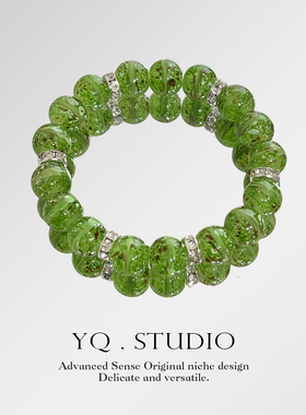 YQ.STUDIO|夕颜绿显白高颜值清爽原创小众风高级感甜酷新款手链女