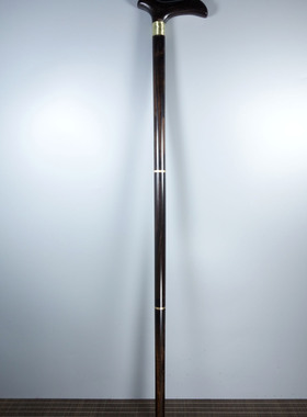 木雕木器摆件红木实木工艺旧藏紫光檀木手杖登山杖老人拐杖三节