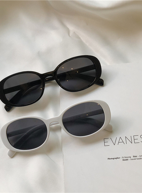 网红ins复古风墨镜女韩版街拍潮小脸圆脸显瘦圆形明星太阳镜潮男