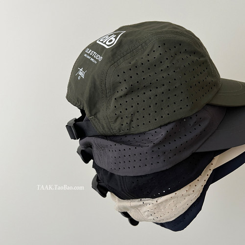 TAAK潮牌户外速干短沿棒球帽子女夏季百搭网眼透气短帽檐鸭舌帽男 - 图2