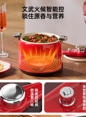 微压电饭锅家用小型电压力锅高压多功能电煮锅蒸米饭煲汤炖锅迷你