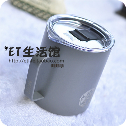 星巴克杯子圣诞礼物限量合作款灰色男士女神情侣不锈钢桌面杯带盖 - 图0