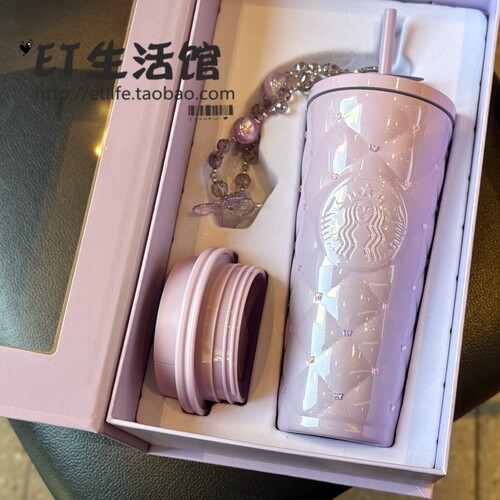 星巴克杯子2026限量粉色樱花蛇年新年情人节渐变女神不锈钢保温杯 - 图2
