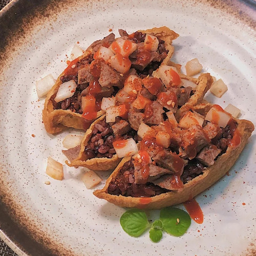 日式寿司材料寿司腐皮1kg四角油扬寿司福袋皮油扬豆皮味付油扬 - 图2