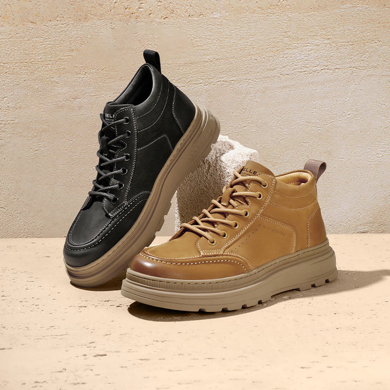  百丽男鞋高帮鞋