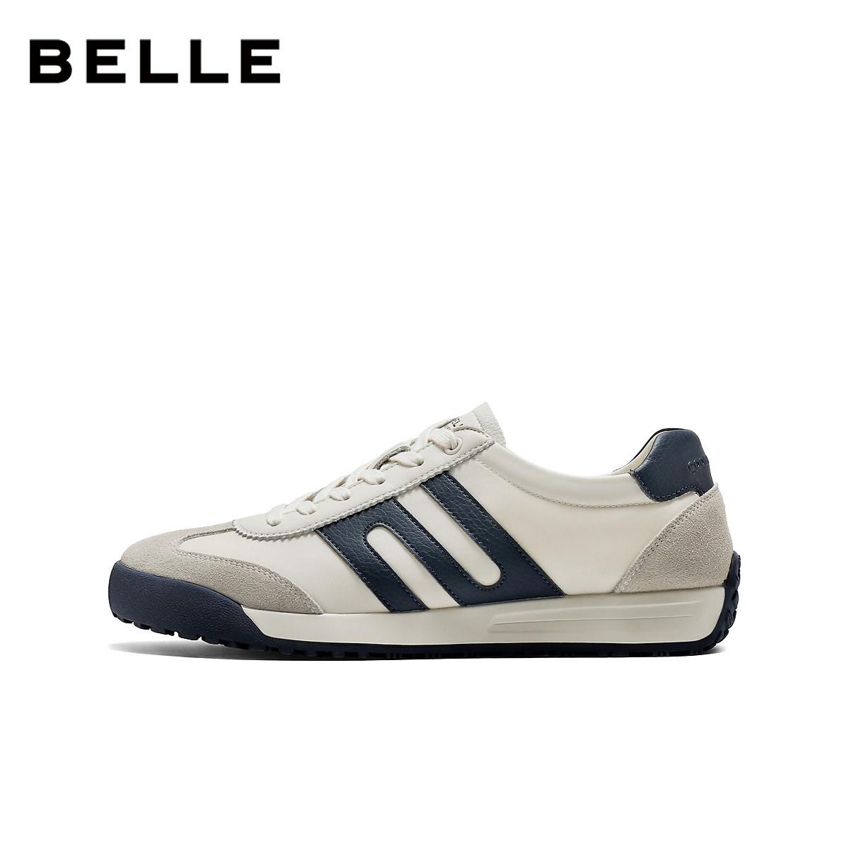 百丽时尚撞色休闲板鞋男2026新春商场款复古运动德训鞋9AK01AM6,淘宝优惠券,粉丝福利购,淘宝优惠卷