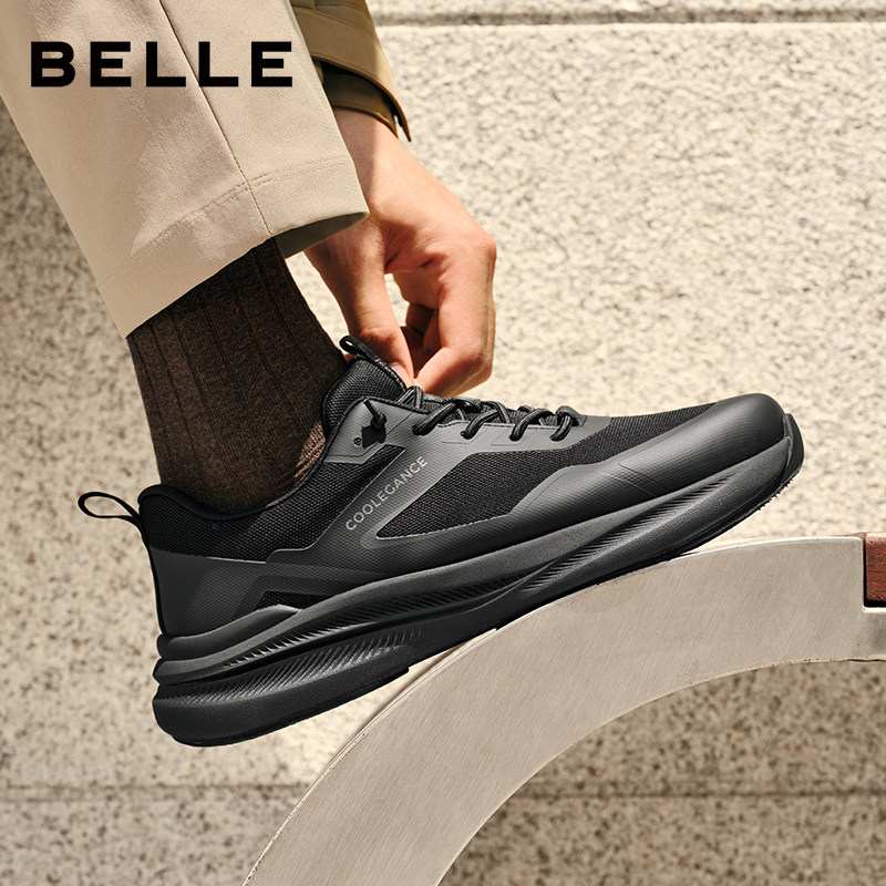 百丽男士一脚蹬健步鞋男25新款轻盈厚底休闲运动爸爸鞋子L1044BM5,淘宝优惠券,粉丝福利购,淘宝优惠卷