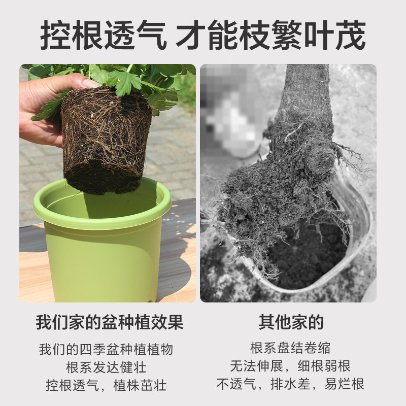 新款加厚四季盆树脂青山控根园艺家用阳台育苗种植容器月季绣球,淘宝优惠券,粉丝福利购,淘宝优惠卷