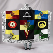 Foreign Trade Harry Potter Harry Potter3D Digital Stamp Lianhood Shoulder Blanket Cape Thickened Warmth