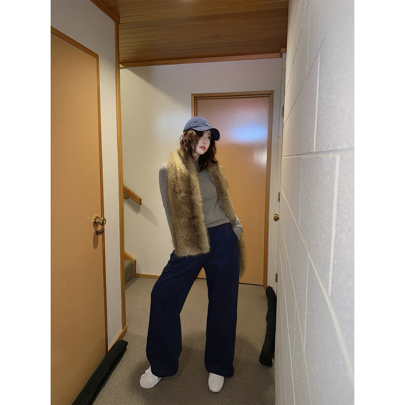 MOERSHOP 行走的舒适区 蓝色系直筒多穿加绒运动裤冬季阔腿休闲裤,淘宝优惠券,粉丝福利购,淘宝优惠卷