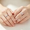 S925 moissanite diamond wide plain ring