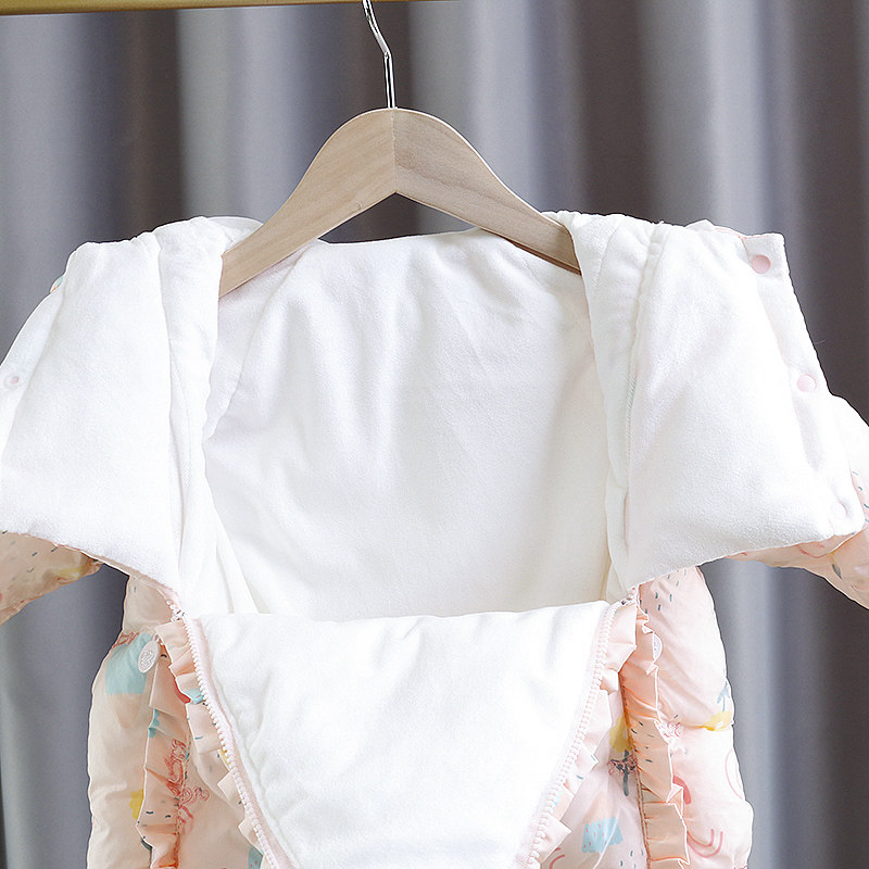 婴儿秋冬装加绒女宝宝衣服一岁哈衣 吾爱梧桐连身衣/爬服/哈衣