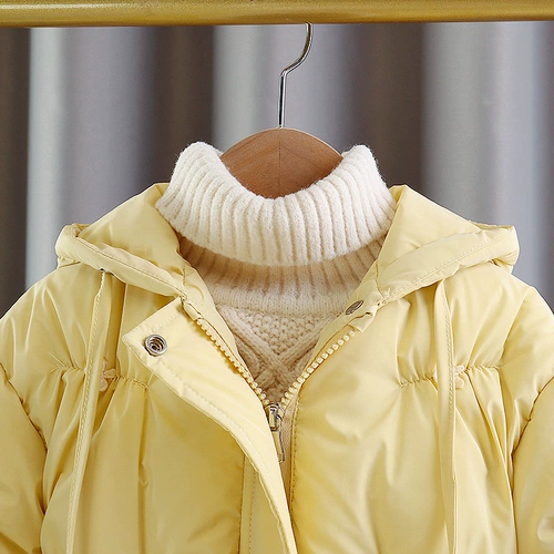 Пуховик, куртка с капюшоном для девочек, коллекция 2021, в корейском стиле, в западном стиле, увеличенная толщина