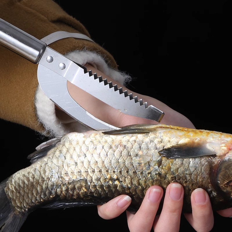 刮鱼鳞器去鱼鳞工具鱼肚鱼刀鳃刨不锈钢挖鳃杀鱼神器家用不绣钢 - 图0