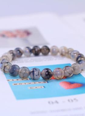 龙纹玛瑙手链生日圆珠男女手串