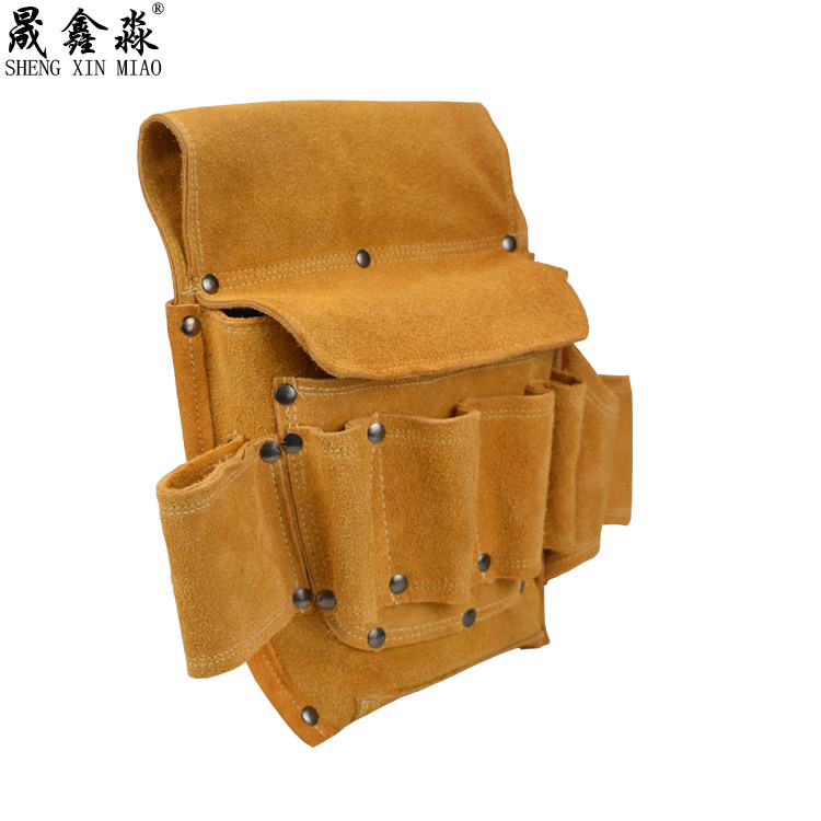 牛皮电工包加厚耐磨五金工具袋维修壁纸木工便携腰包高空作业腰带