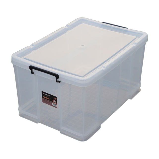High transparent rectangular plastic turnover box thickened with lid storage and storage cart fish farming extra-large finishing box