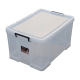 High transparent rectangular plastic turnover box thickened with lid storage and storage cart fish farming extra-large finishing box