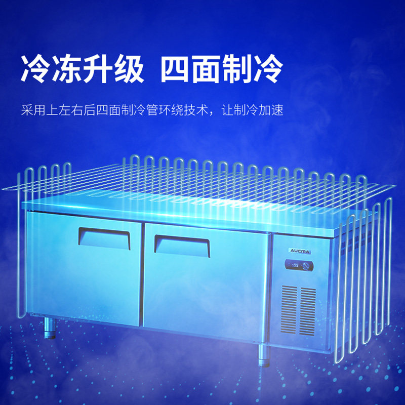澳柯玛工作台商用冷藏冷冻冷冰柜 名丰电器商用制冷工作台