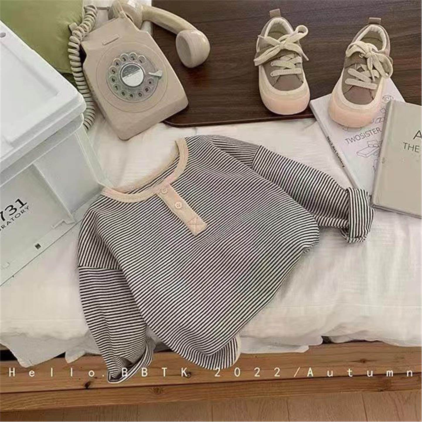 清仓撤柜儿童打底衫春季新款男童长袖T恤女童打底衣条纹衣服童装,淘宝优惠券,粉丝福利购,淘宝优惠卷