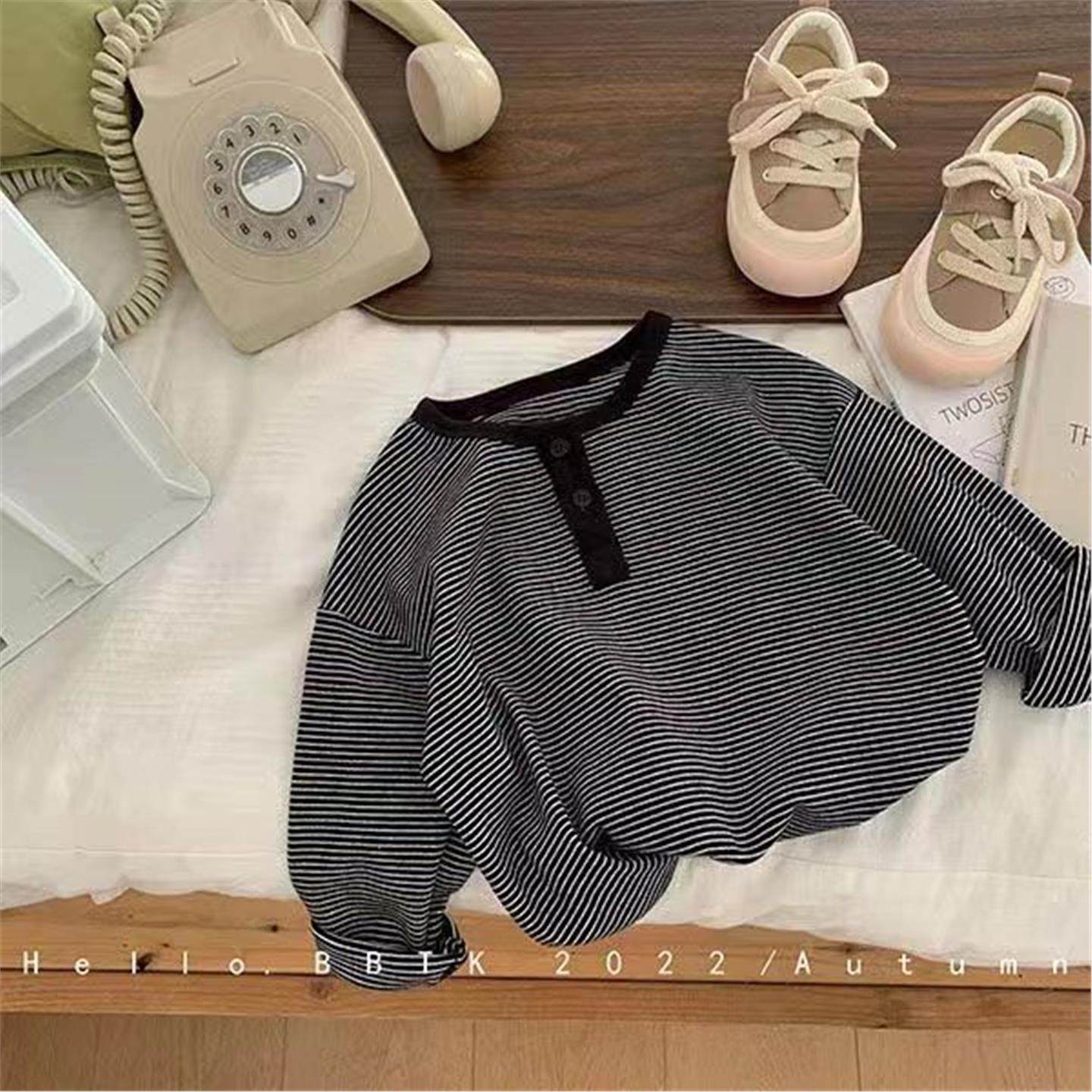 清仓撤柜儿童打底衫春季新款男童长袖T恤女童打底衣条纹衣服童装,淘宝优惠券,粉丝福利购,淘宝优惠卷