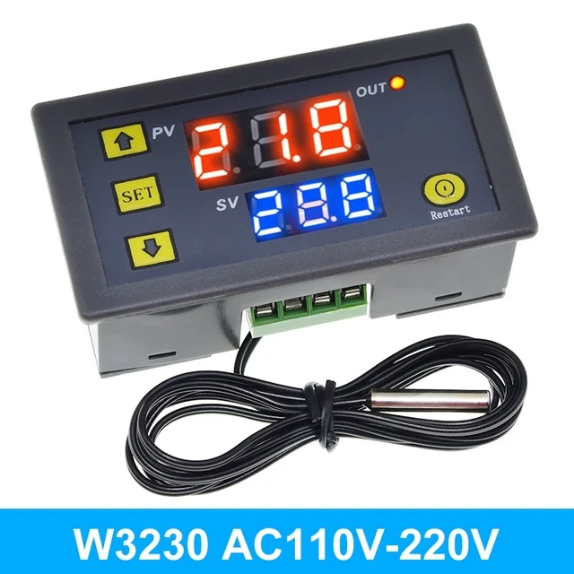 W3230高精度温度控制器数显温控器模块控温开关微型12V24V/AC220V-图1
