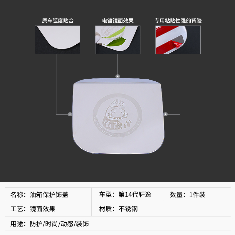 专用20-24款第14代新轩逸油箱盖装饰贴保护亮片外饰汽车配件改装-图1