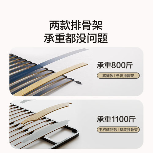 政府补贴喜临门真皮床现代简约大象耳朵双人卧室齐边大床 云图pro - 图3