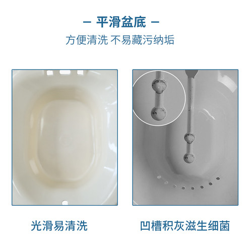 助康坐浴盆泡药私处冲洗男女士痔疮免蹲马桶盆带凳熏洗屁股老人 - 图0
