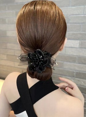 护发同款欧根纱满天星发绳流苏花朵发圈头饰大肠圈头绳