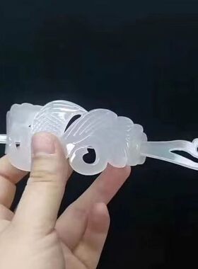醋酸仿玉发冠通用束发白玉头冠