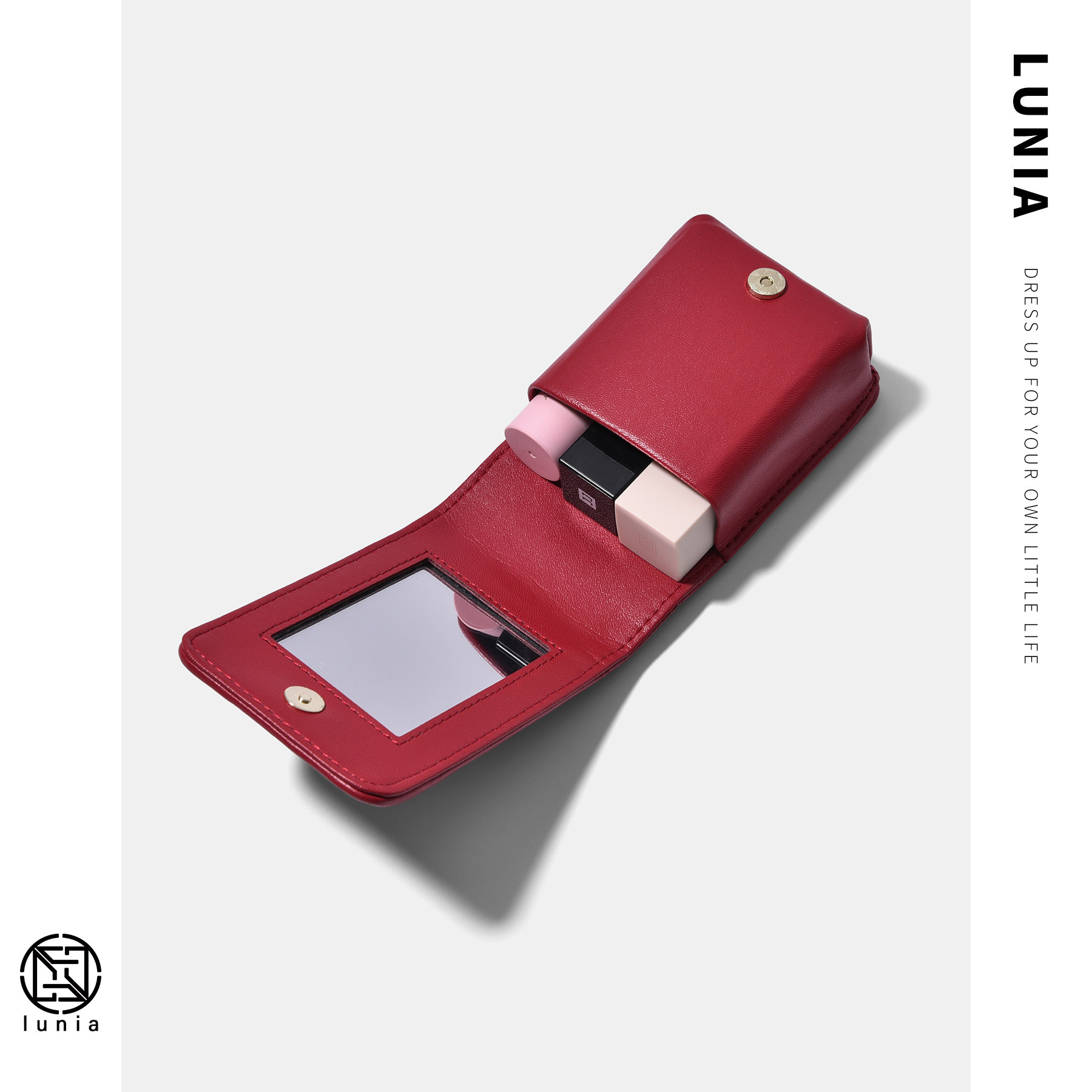 小kc口红包小号真皮收纳小包口红盒 lunia路尼亚女士包袋