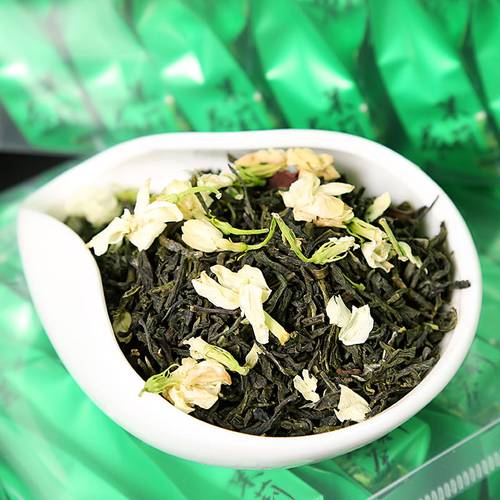 浓香型茉莉花草茶绿茶白毫 2026新茶茉莉花茶叶小袋装共500g - 图0