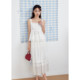 Zihan lace suspender top with pleated skirt A-line suit two-piece suit for women 2026 summer ຮູບແບບໃຫມ່