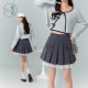 Zihan Bow High Waist Pleated Skirt Women's Autumn New Sweet College Style Fashion Mesh A-Line Skirt